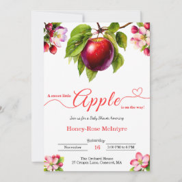 A Little Apple Is On The Way | Fall Baby Shower Kaart