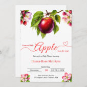 A Little Apple Is On The Way | Fall Baby Shower  Kaart (Voorkant / Achterkant)