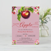 A Little Apple Is On The Way | Fall Baby Shower Kaart (Staand voorkant)