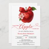 A Little Apple Is On The Way | Fall Baby Shower  Kaart (Voorkant / Achterkant)