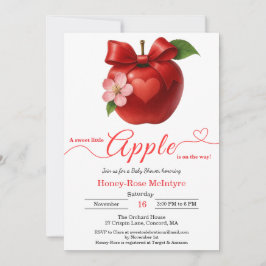 A Little Apple Is On The Way | Fall Baby Shower  Kaart