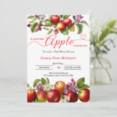 A Little Apple Is On The Way | Fall Baby Shower  Kaart (Staand voorkant)
