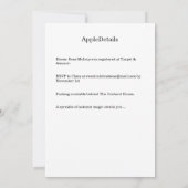 A Little Apple Is On The Way | Fall Baby Shower  Kaart (Achterkant)