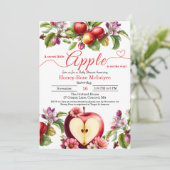 A Little Apple Is On The Way | Fall Baby Shower  Kaart (Staand voorkant)