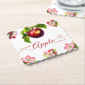 A Little Apple Is On The Way | Fall Baby Shower  Kartonnen Onderzetters (Gebogen)