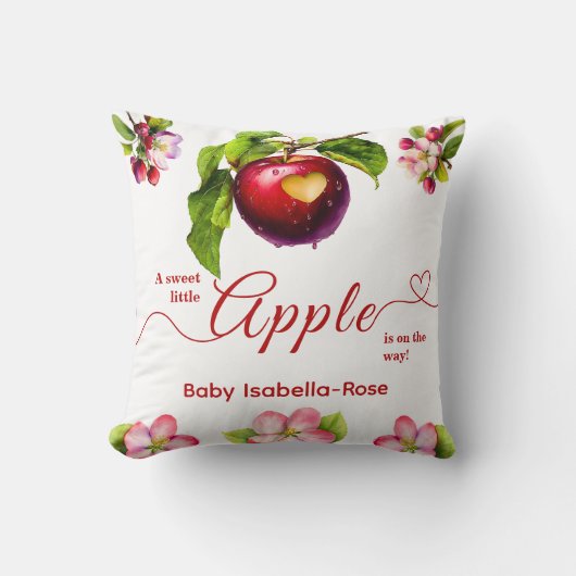 A Little Apple Is On The Way | Fall Baby Shower  Kussen (Voorkant)