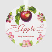A Little Apple Is On The Way | Fall Baby Shower Ornament (achterkant)