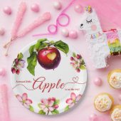A Little Apple Is On The Way | Fall Baby Shower Papieren Bordje (Feest)