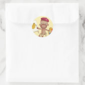 A Little Artist Socky the Sock Monkey Sticker (Tas)