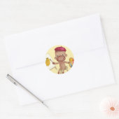 A Little Artist Socky the Sock Monkey Sticker (Envelop)