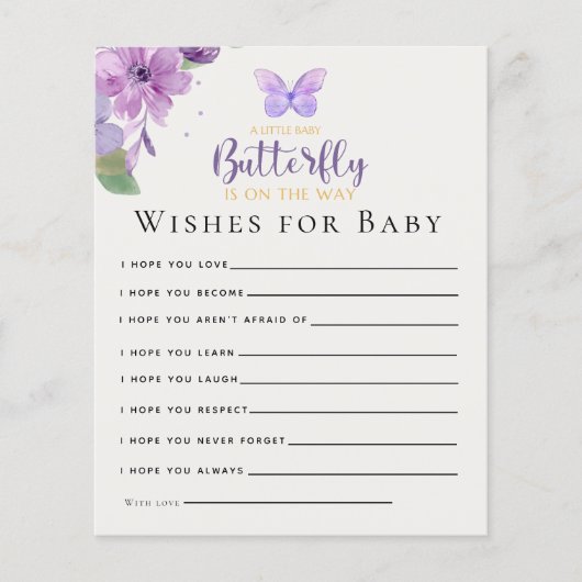 A Little Baby Butterfly is on The Way Baby shower (Voorkant)