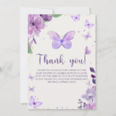 A Little Baby Butterfly is on The Way Baby shower Bedankkaart (Voorkant)