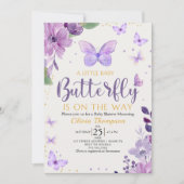 A Little Baby Butterfly is on The Way Baby shower Kaart (Voorkant)