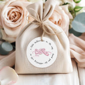 A Little Ballerina is on the Way Pink Ballet Shoes Bedankjes Labels