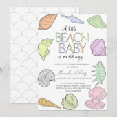 A Little Beach is op weg naar het Baby shower Kaart (Voorkant / Achterkant)
