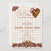 A Little Bean is het brouwen van Baby shower Kaart (Voorkant)