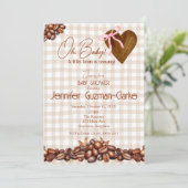 A Little Bean is het brouwen van Baby shower Kaart (Staand voorkant)