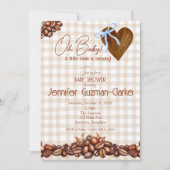 A Little Bean is het brouwen van Baby shower Kaart (Voorkant)