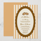 A Little Bean is op de weg koffie Baby shower Kaart (Voorkant / Achterkant)