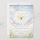 a little bear Floral Baby Shower Gender Neutral Kaart (Voorkant)