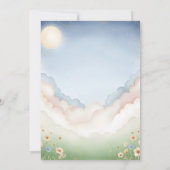 a little bear Floral Baby Shower Gender Neutral Kaart (Achterkant)