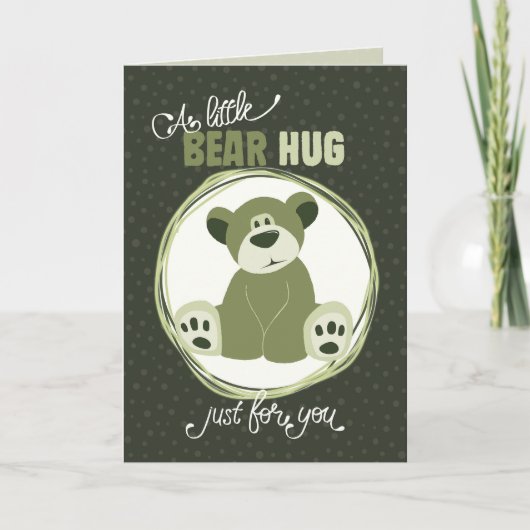 A Little Bear Hug Greeting Card Feestdagen Kaart (Voorkant)