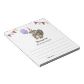 A Little Beaver Verjaardag tijd capsule bericht Notitieblok (Schuin)