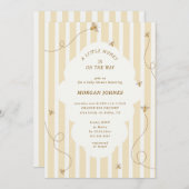 A Little Bee Baby Shower Invitation Kaart (Voorkant / Achterkant)