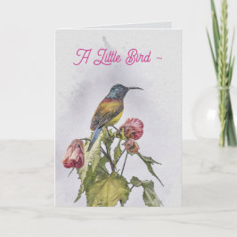 A LITTLE BIRD GET WELL CARD BEDANKKAART