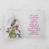A LITTLE BIRD GET WELL CARD BEDANKKAART (Binnen)