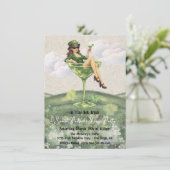 A little bit Irish Leprechaun cocktail Party Kaart (Staand voorkant)