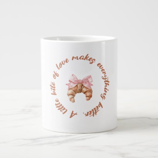A Little Bite of Love | Cute Girly Mug Grote Koffiekop (Voorkant)