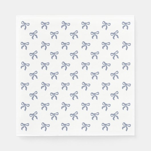 A Little Blue Jean Baby Blue Coquette Bow Servet (Voorkant)