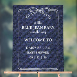 A Little Blue Jean Baby Denim Boy Baby Acryl Bord