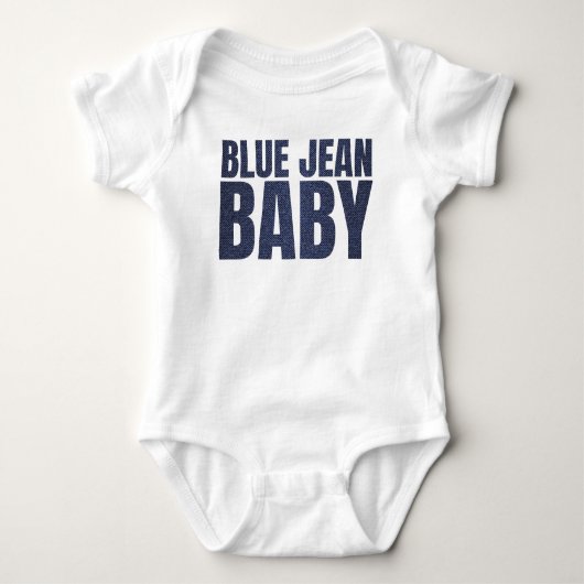 A Little Blue Jean Baby Denim Boy Baby Romper (Voorkant)