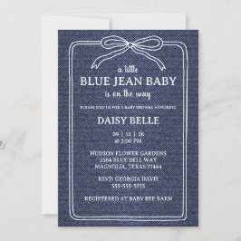 A Little Blue Jean Baby Denim Boy Baby Shower Aankondiging