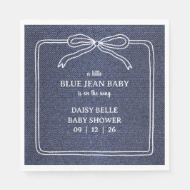 A Little Blue Jean Baby Denim Boy Baby Shower Servet
