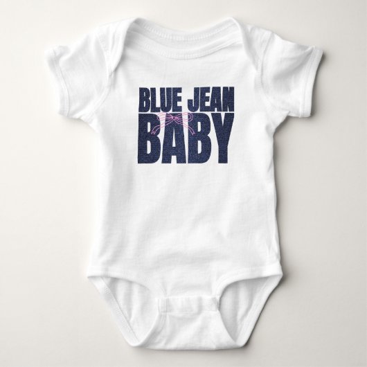 A Little Blue Jean Baby Denim Girl Baby Romper (Voorkant)