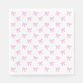 A Little Blue Jean Baby Pink Coquette Bow Servet