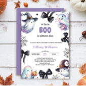 A Little Boo Baby Shower Invitation | Cute Ghost Kaart