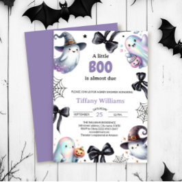 A Little Boo Baby Shower Invitation | Cute Ghost Kaart