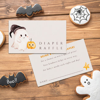 A Little Boo Baby Shower Luiers Raffle Enclosure Informatiekaartje