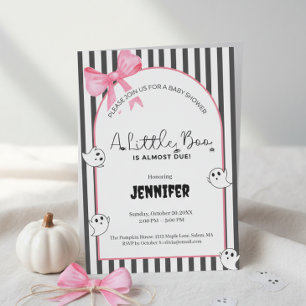 A Little Boo Baby Shower • Pink Halloween  Kaart