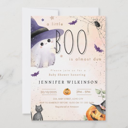 A Little Boo beroemd gemaakt door Halloween Ghost  Kaart (Voorkant)