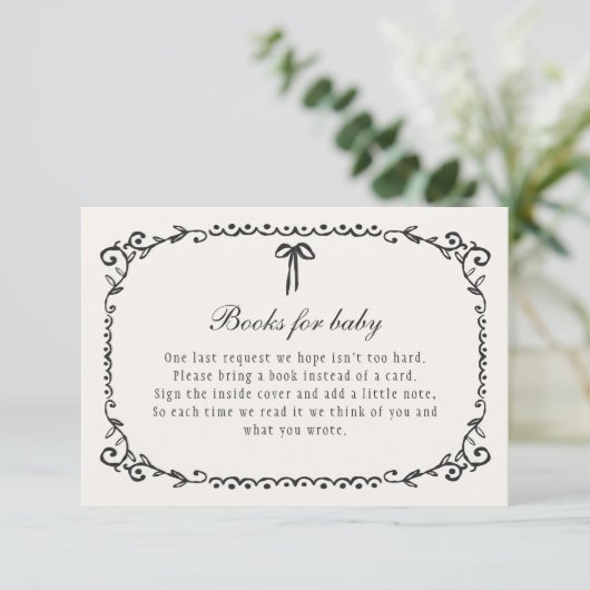 A Little Boo Black Bow Halloween Boeken voor Baby Informatiekaartje (Staand voorkant)