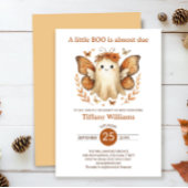 A Little Boo Fairy ghost Baby Shower Invitation Kaart