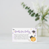 A Little Boo Ghost Baby shower Boeken voor Baby Informatiekaartje (Staand voorkant)