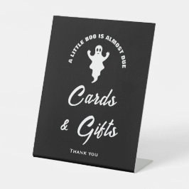 A Little Boo Ghost Baby shower Kaarten & Geschenke Reclamebord Met Voetstuk