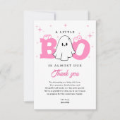 A Little Boo Girl Schattige Ghost Halloween Baby s Bedankkaart (Voorkant)