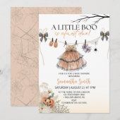 A Little Boo Girl waslijn Baby shower Kaart (Voorkant / Achterkant)